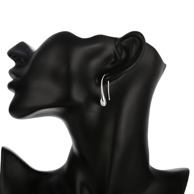 Silver Plated Drop Shape Earring Hooks for Women jewelry-2