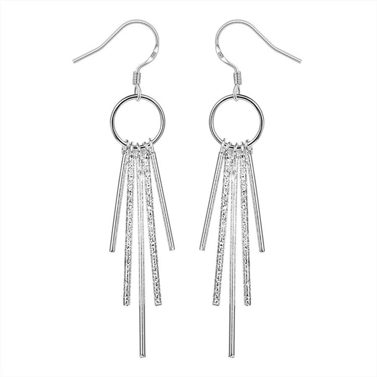 Romantic Tassel Design Hook Dangle Earrings-1