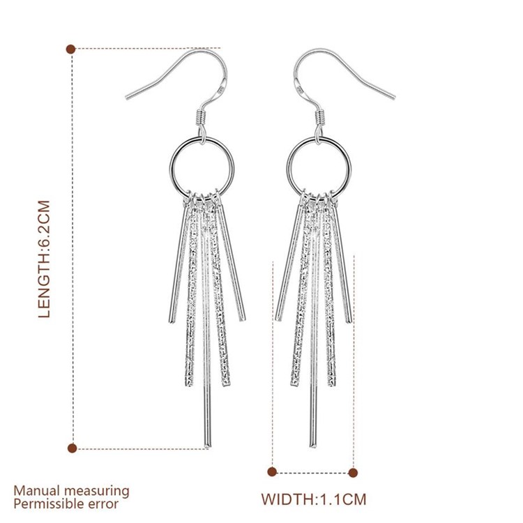 Romantic Tassel Design Hook Dangle Earrings-3