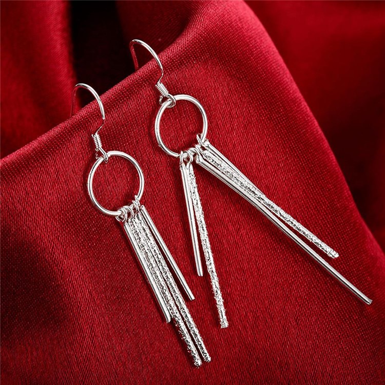 Romantic Tassel Design Hook Dangle Earrings-4
