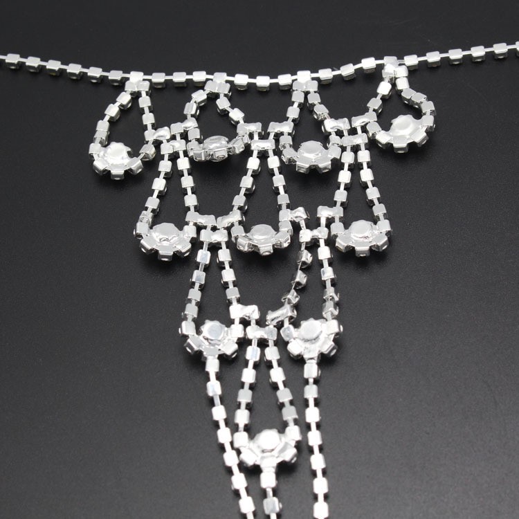Rhinestone Women Beach Barefoot Anklet Bracelet Toe Ring Chain-7