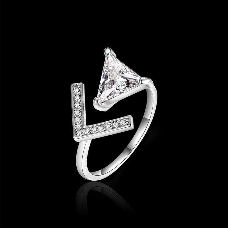 Silver Plated Zirconia Wedding Ring for Women - Diameter: 16mm-2