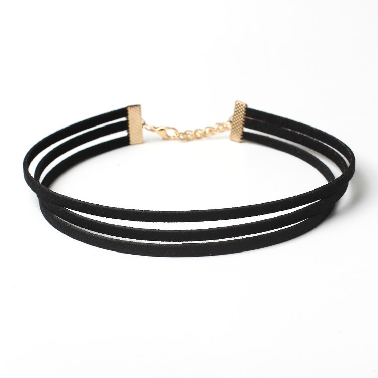 6Pcs/Set European Style Gothic Neckband Choker Necklace Combination Set - Black / Style A-2