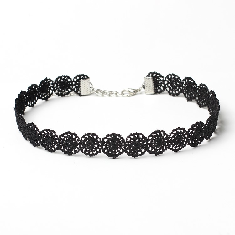 6Pcs/Set European Style Gothic Neckband Choker Necklace Combination Set - Black / Style A-5