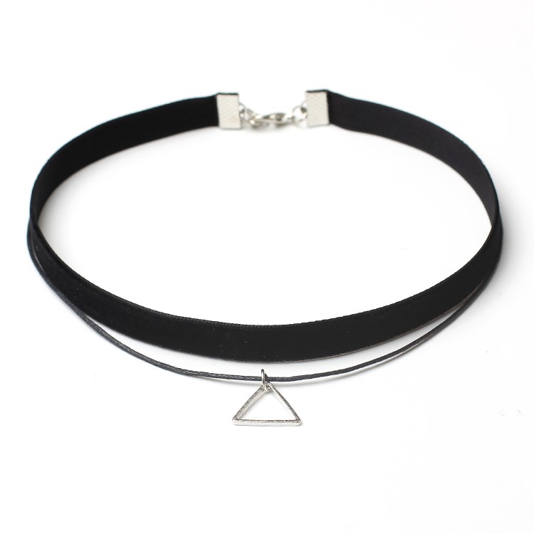 6Pcs/Set European Style Gothic Neckband Choker Necklace Combination Set - Black / Style A-6