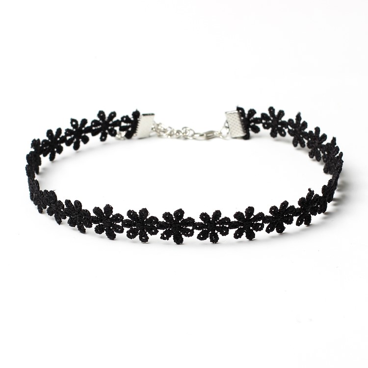 6Pcs/Set European Style Gothic Neckband Choker Necklace Combination Set - Black / Style B-3