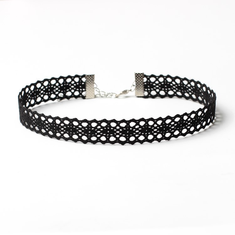 6Pcs/Set European Style Gothic Neckband Choker Necklace Combination Set - Black / Style B-6