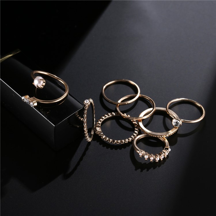 Women's Trendy Jewelry Set Elegant Look Alloy Diamond Delicate Jewelry Set - Style A-7