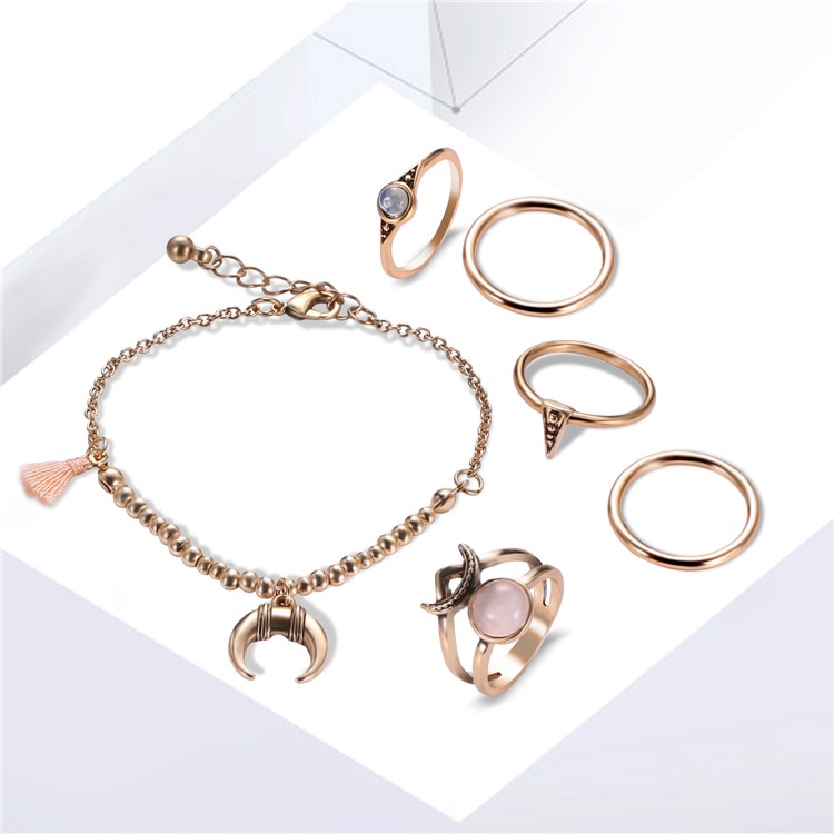 Women's Fashion Bracelet Rings Decoration Jewelry Set-1