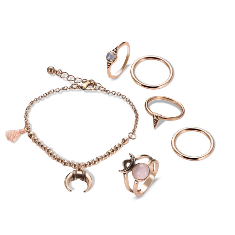 Women's Fashion Bracelet Rings Decoration Jewelry Set-2