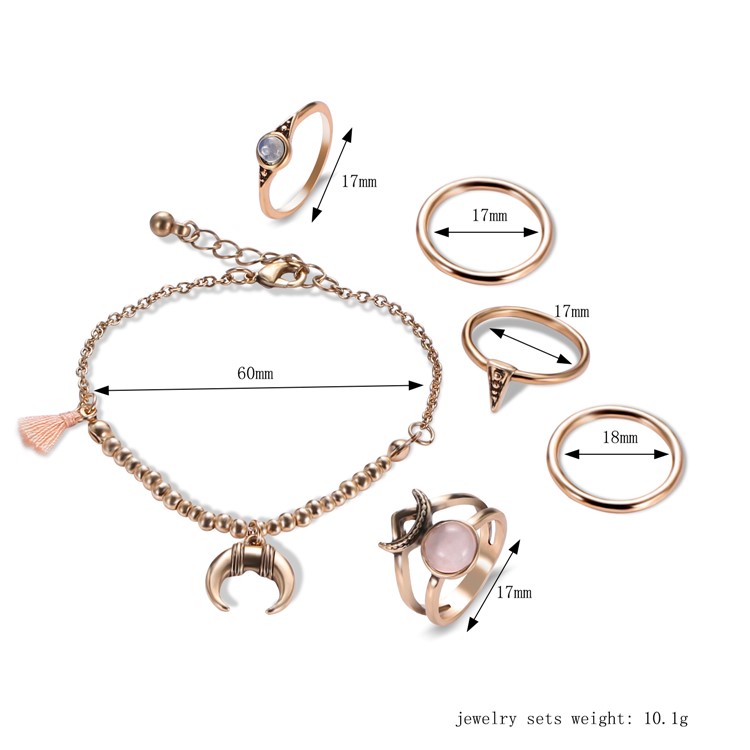 Women's Fashion Bracelet Rings Decoration Jewelry Set-3
