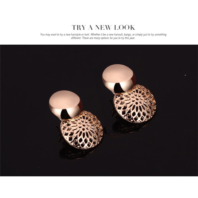 Unique Gold Plated Women's Bride Ring Necklace Earrings Bracelet Fashion Jewelry Set-9