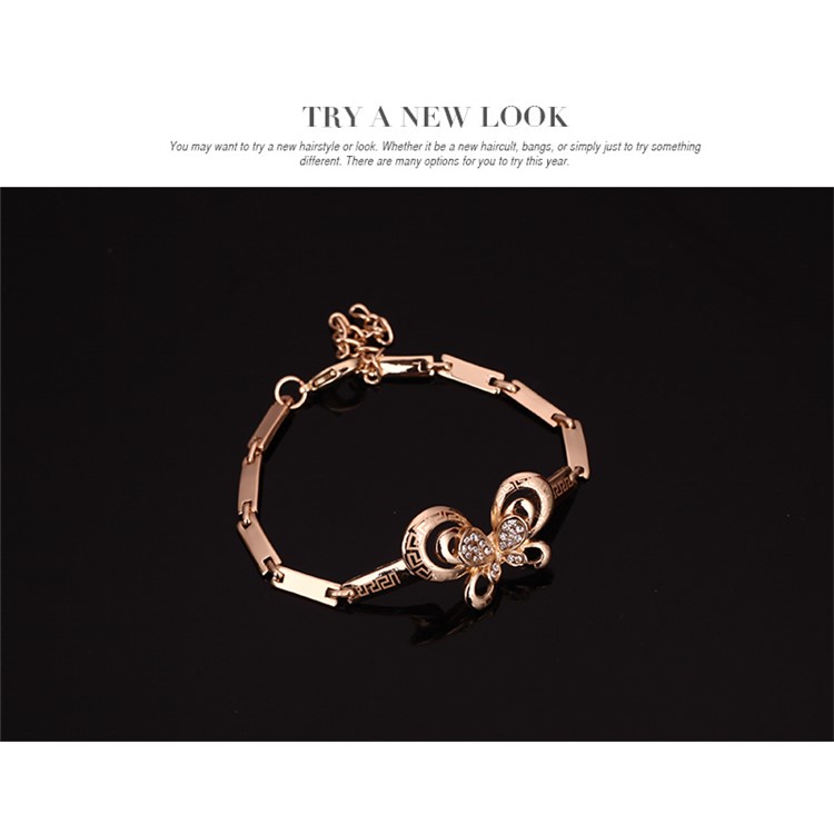 Wedding Fashion Women's Gold Plated Jewelry Necklace Ring Earrings Bracelet Fashion Set-6