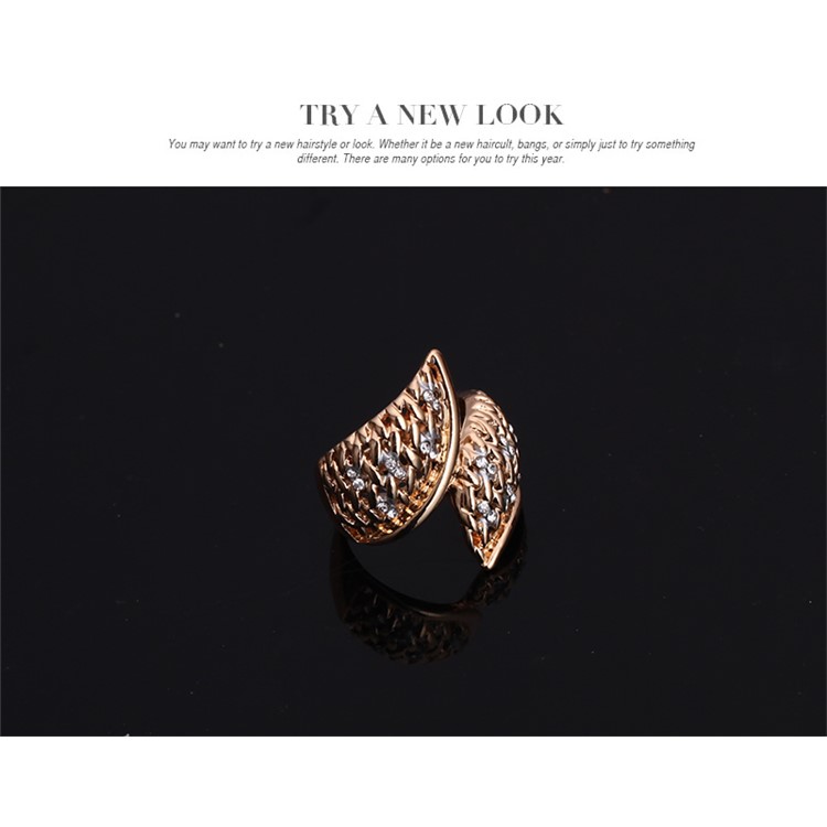 Fashion Gold Plated Necklace Ring Earrings Bracelet Wedding Jewelry Set-8