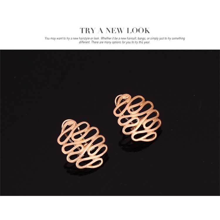 Wedding Gold Plated Necklace Ring Earrings Bracelet Jewelry Set for Women-9