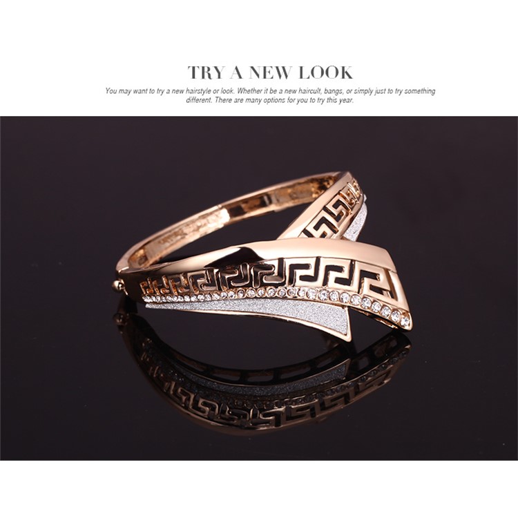 Gold Plated Women Wedding Bride Ring Necklace Earrings Bracelet Jewelry Set-6