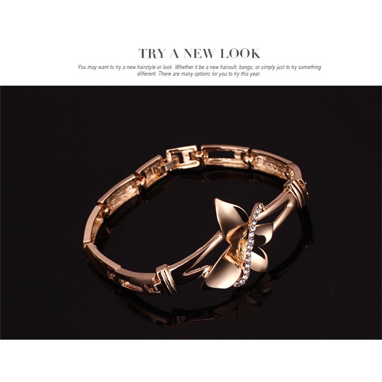 Women's Fashion Gold Plated Jewelry Set Earrings Necklace Bracelet Ring Charm Set-6