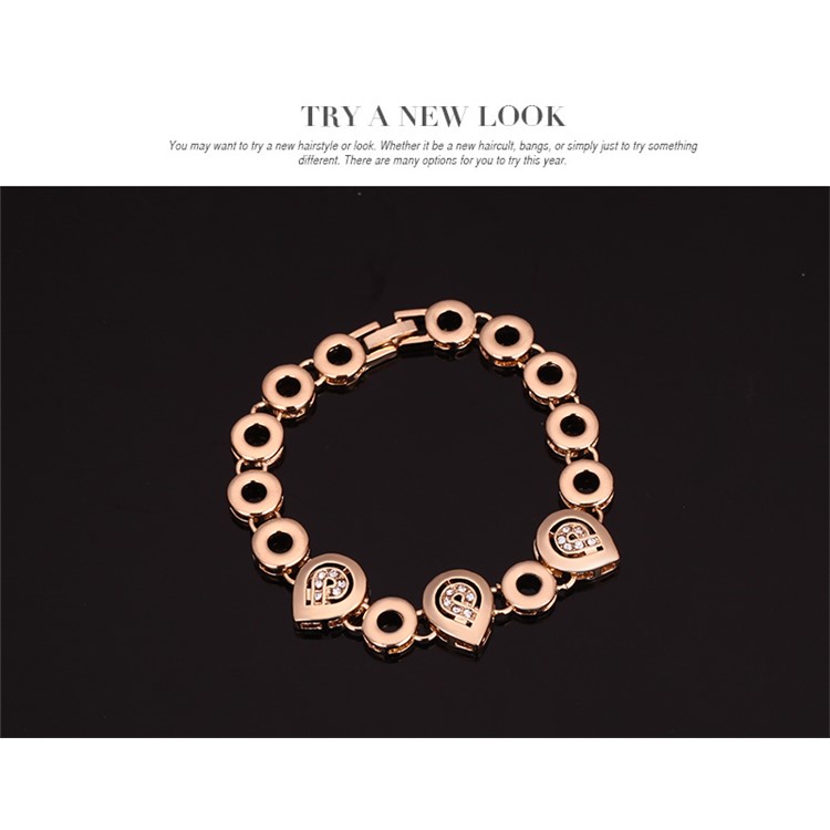 Fashion Gold Plated Earrings Necklace Ring Bracelet Jewelry Set for Women-6