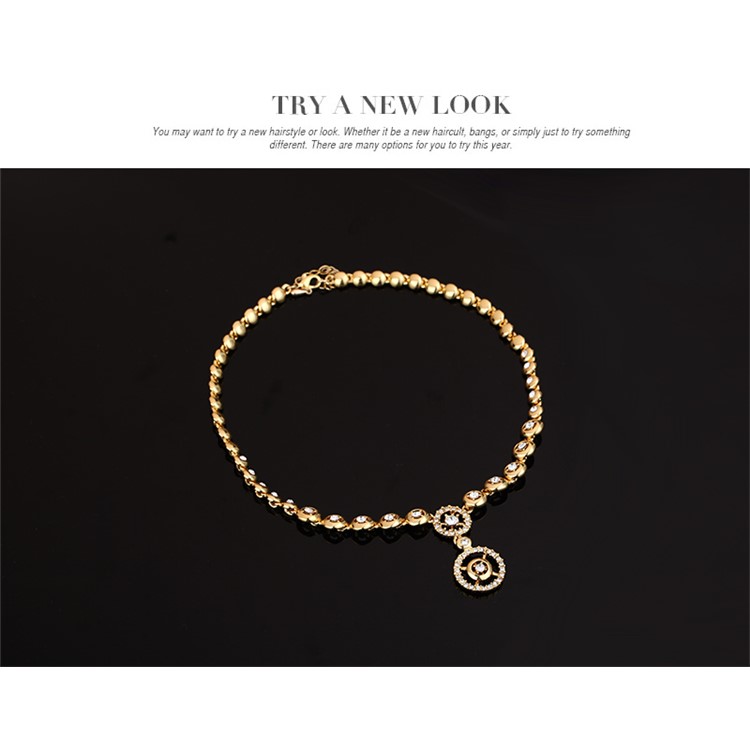 Fashion Gold Plated Ring Necklace Earrings Bracelet Wedding Jewelry Set - Style A-5