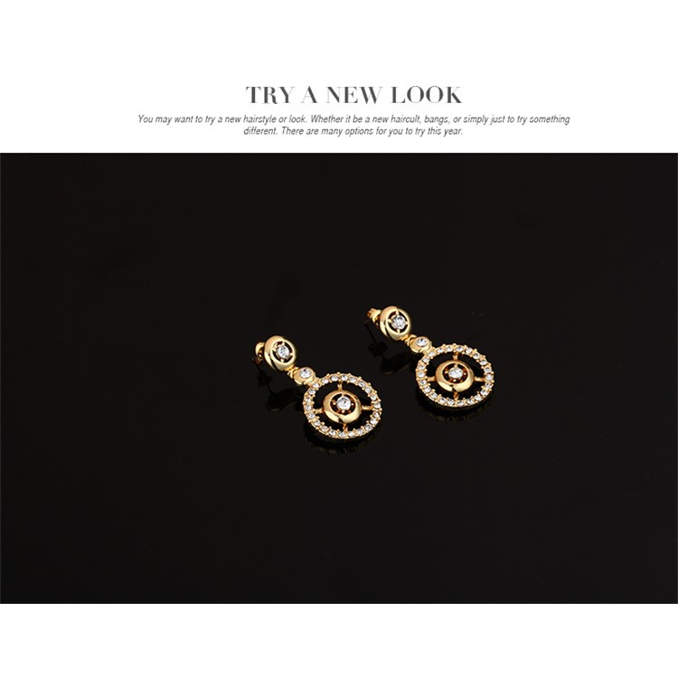 Fashion Gold Plated Ring Necklace Earrings Bracelet Wedding Jewelry Set - Style A-7