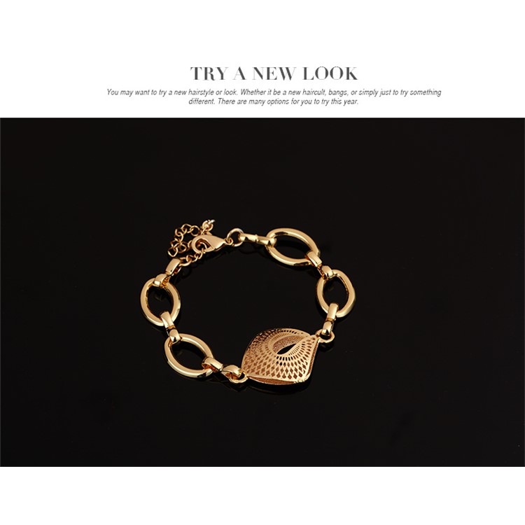 Gold Plated Women Ring Necklace Earrings Bracelet Jewelry Set-5