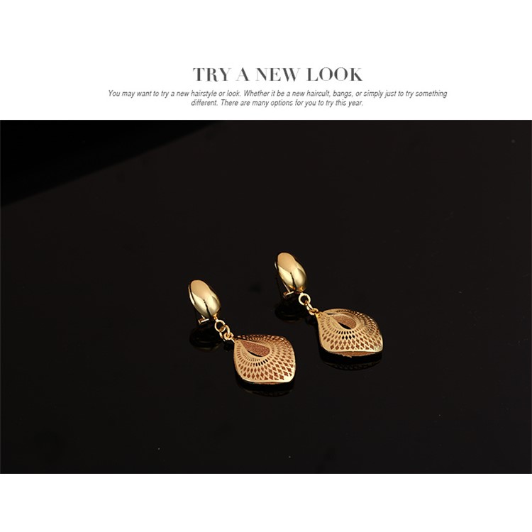 Gold Plated Women Ring Necklace Earrings Bracelet Jewelry Set-7