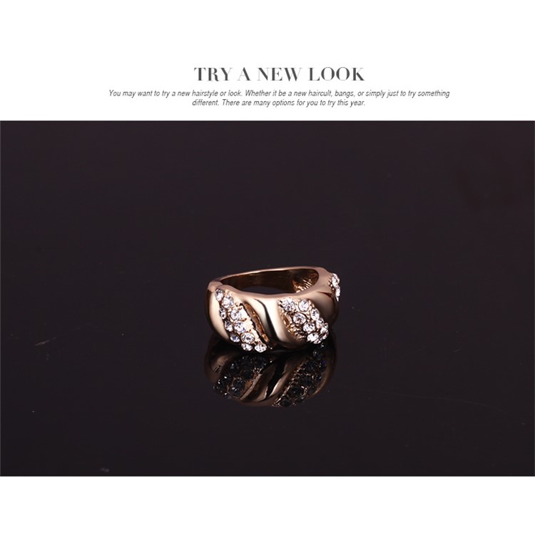 Women's Gold Plated Necklace Ring Earrings Bracelet Jewelry Set for Wedding-8