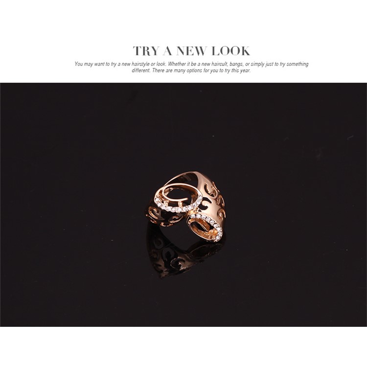 Gold Plated Women Wedding Earrings Bracelet Ring Necklace Jewelry Charm Set-8
