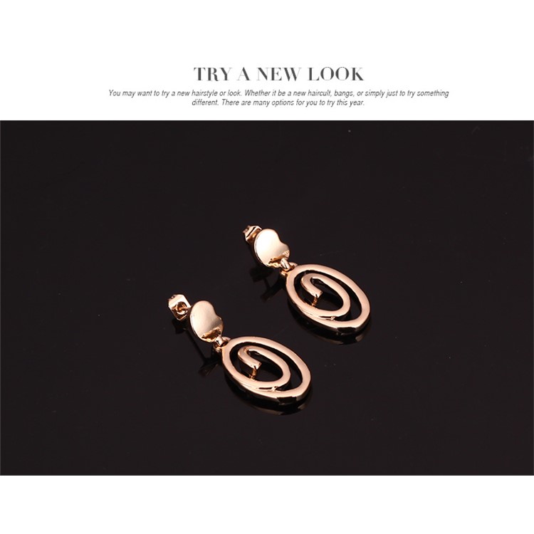 Gold Plated Women Wedding Earrings Bracelet Ring Necklace Jewelry Charm Set-9