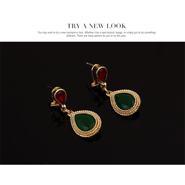 Gold Plated Women Bride Earrings Bracelet Ring Necklace Jewelry Set for Wedding-7