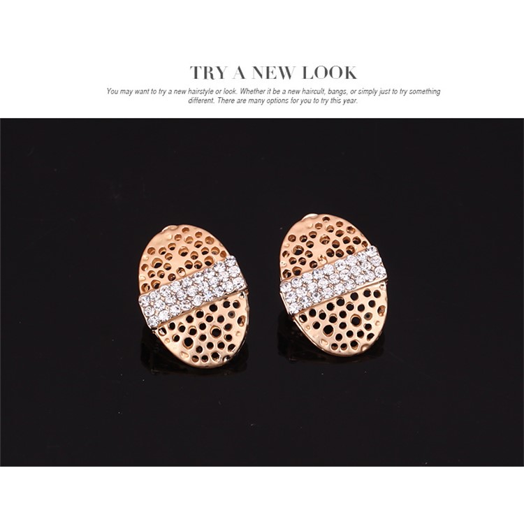 Gold Plated Women Earrings Bracelet Ring Necklace Jewelry Set for Wedding-9