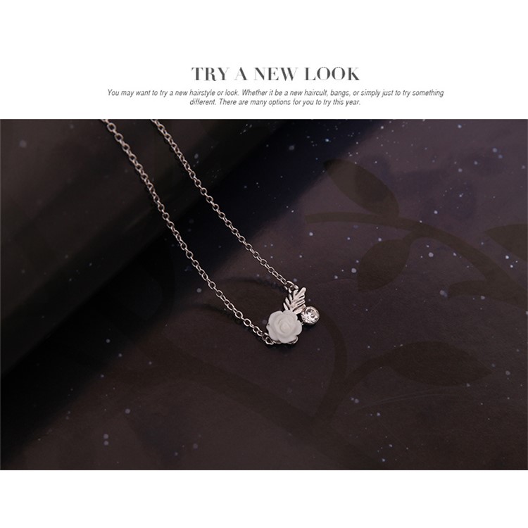 Flower Pattern Fashion Necklace Earrings Bracelet Jewelry Set-7