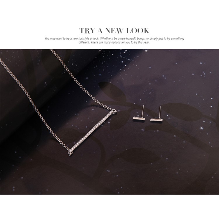 Wedding Fashion Necklace Earrings Bracelet Jewelry Set for Bride - Style A-5