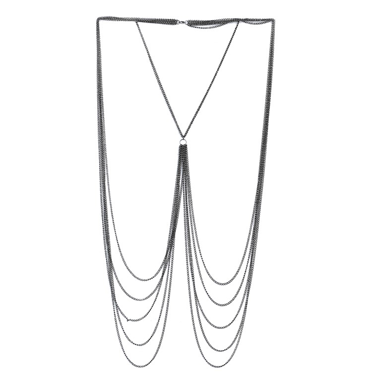 Summer Women Harness Body Chain Bikini Chain Crossover Belly Chain-2