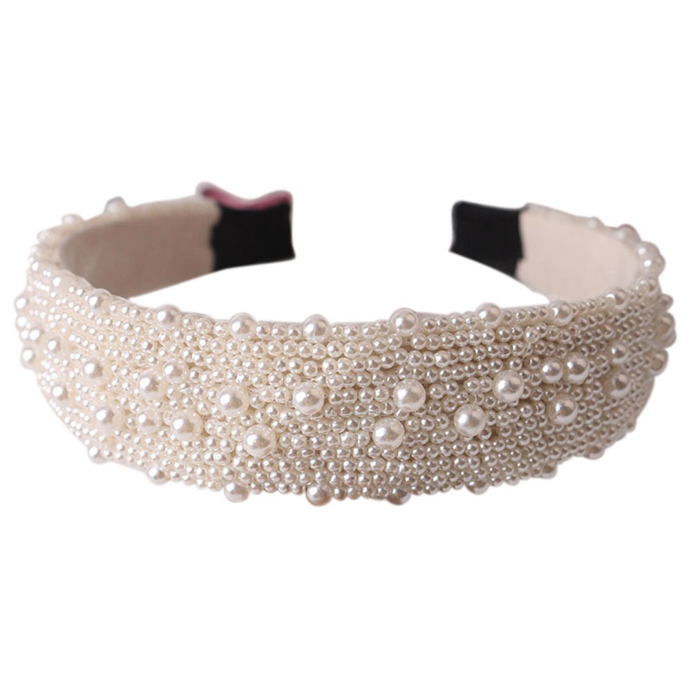 H1053 French Style Pearl Headbands Sweet Pearl Hairband Bridal Hair Hoop Wedding Hair Accessories for Women Girls - #4-1
