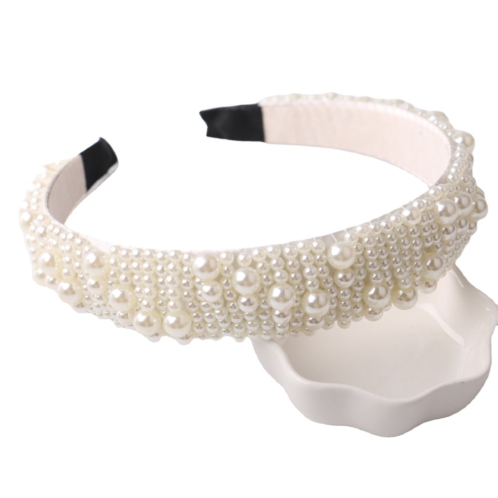 H10069 Bling Pearl Hairbands Retro Baroque Headbands Wedding Hair Hoop Hair Accessories for Women-1