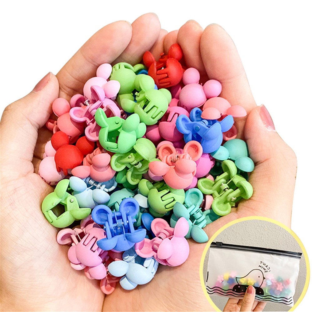 DZFJ 50Pcs/Set Girls Mini Hair Claws Clips Cute Shape Hair Pins Non-slip Children Barrettes Jaw Clamps for Hair - MiQi/L-1