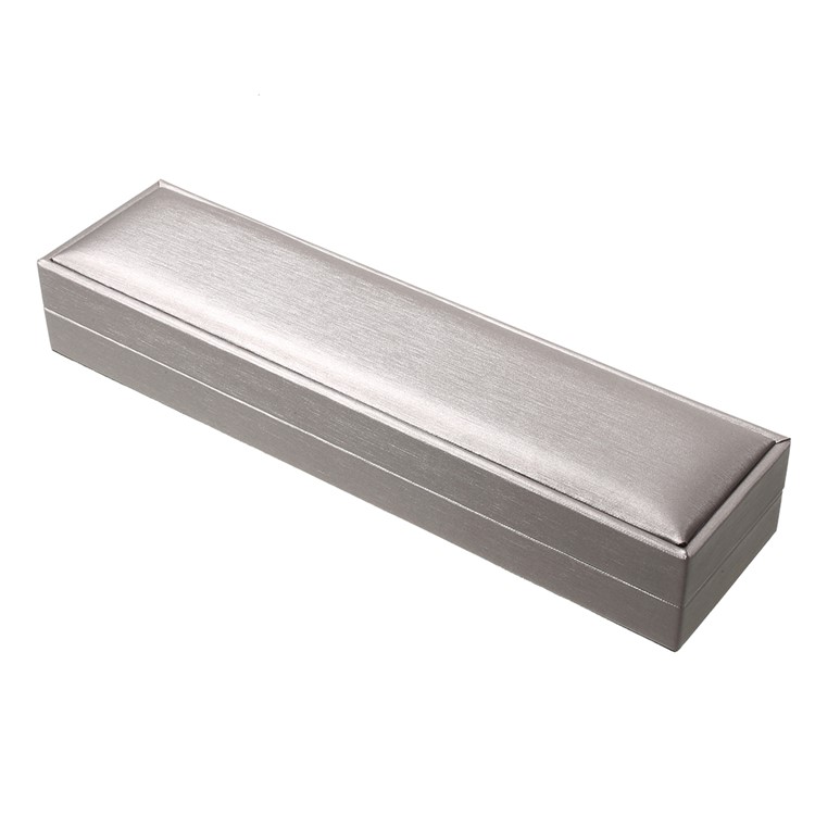 High-grade Necklace Anklet Bracelet Earrings PU Leather Jewelry Display Case Jewelry Gift Box, Size: 22 x 5.5 x 3.2 cm - Grey-4