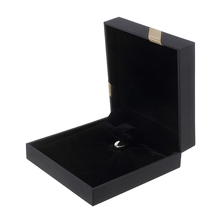 Jewelry Paper Organizer Gift Box with Ribbon Bowknot for Bracelet Necklace - Black-3