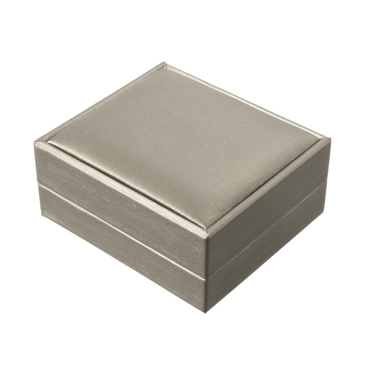 Leather Jewelry Gift Box Display Case for Anklet Bracelet Pendant Necklace, Size: 8.4 x 7.3 x 3.5cm - Gold-4