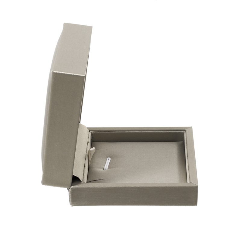 Leather Jewelry Gift Box Display Case for Anklet Bracelet Pendant Necklace, Size: 8.4 x 7.3 x 3.5cm - Gold-6