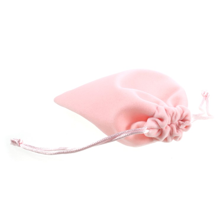 Soft Plush Storage Bag Jewelry Gift Bag Drawstring Bag Organizer - Pink, Size: 15.5 x 15.5cm-2
