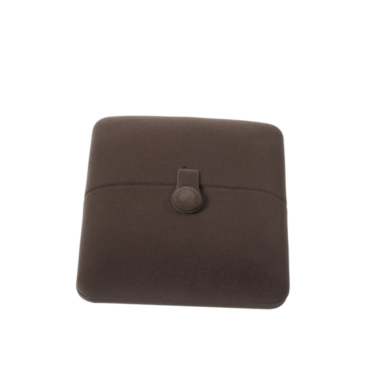 Velvet Bangles Jewelry Gift Box Holder Display Case, Size: 10 x 10 x 4cm - Coffee-2