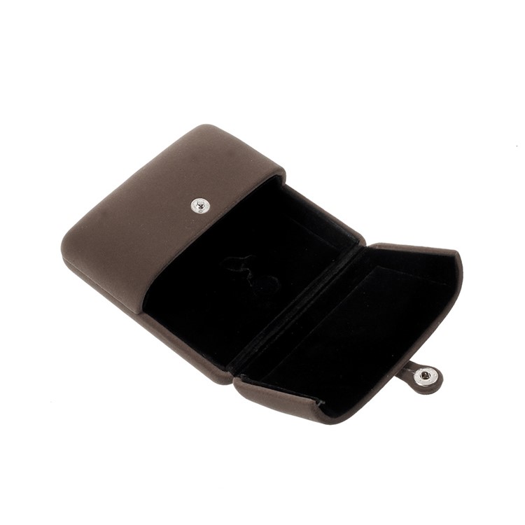 Velvet Bangles Jewelry Gift Box Holder Display Case, Size: 10 x 10 x 4cm - Coffee-4