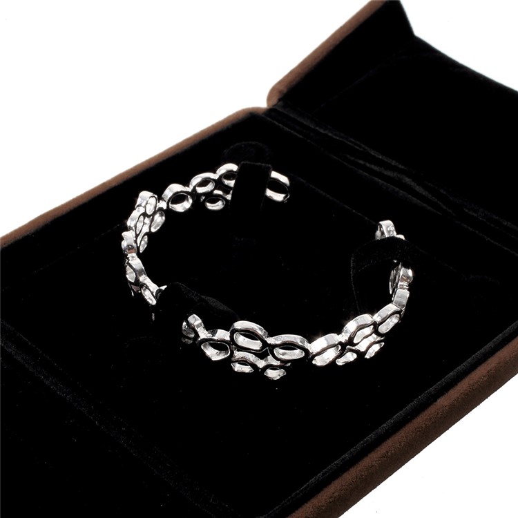Velvet Bangles Jewelry Gift Box Holder Display Case, Size: 10 x 10 x 4cm - Coffee-6