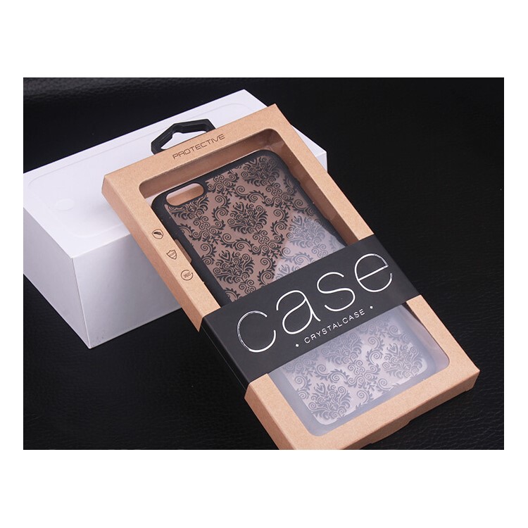 Customized Logo 50Pcs/Set Kraft Paper Box Package for iPhone /Samsung Cases, Size: 140x75mm - Purple-7