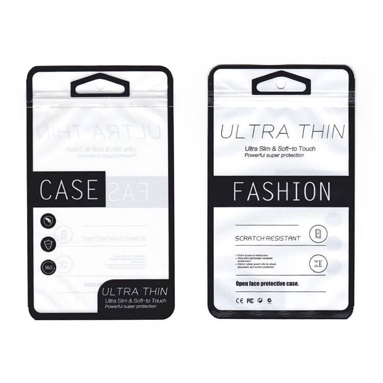 100PCS Saco Universal Do Telefone Móvel OPP PVC Pacote Saco Tamanho: 21.5x12cm - Preto-5