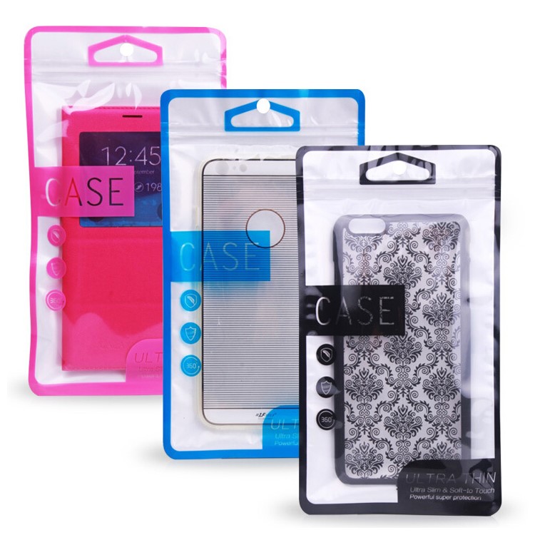100PCS Saco Universal Do Telefone Móvel OPP PVC Pacote Saco Tamanho: 21.5x12cm - Preto-6