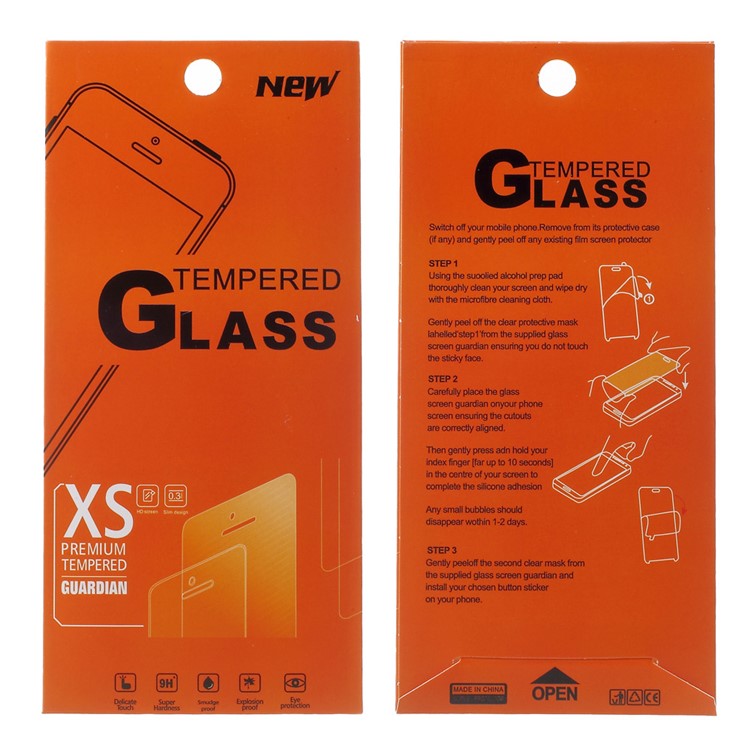 100Pcs/Set Universal Tempered Glass Screen Protector Paper Packaging Boxes, Size: 185 x 85mm - Orange-1