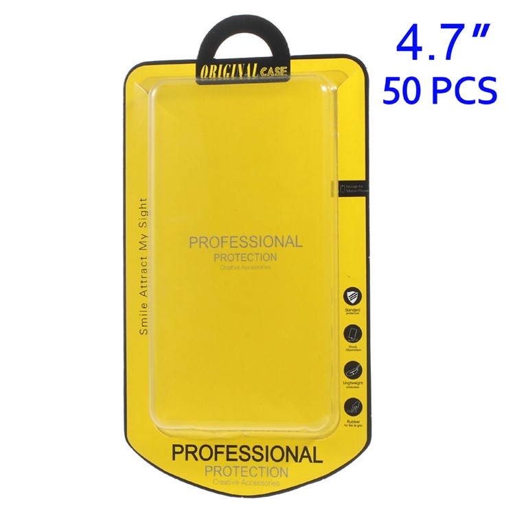 50Pcs/Set Slip-in Retail Package Box Packaging for iPhone 6s 6 Cases Covers, Size: 140 x 70mm-1
